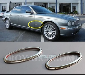 US STOCK x2 CHROME TRIMS INDICATOR MARKER JAGUAR XK8 XJ Daimler Vanden Plas XJ8 - Picture 1 of 5