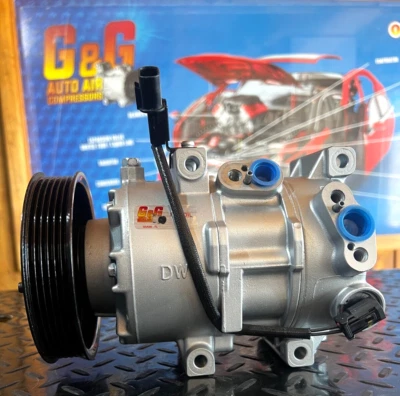 Compresor de aire acondicionado para Hyundai Accent Kia Rio 2012-2017 HALLA/DVE12 1177324 Foto 1 de 4