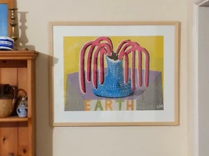 David Hockney - Pace sulla Terra (1986) - Targa originale stampa firmata - INCORNICIATA - Foto 1 di 12