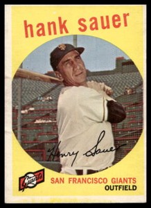 1959 Topps #404 Hank Sauer  San Francisco Giants Low Grade Filler