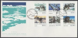 NEUSEELAND FDC 1992 ANTARKTIS SIEGEL SET MIT 6 BRIEFMARKEN (ID:F1033 (8/4) - Bild 1 von 1