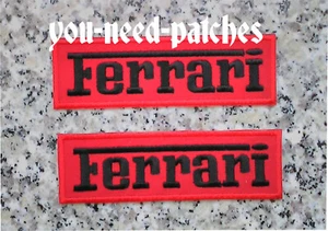 Parche Ferrari Racing Logo Sports Car coser bordado 4,3" (11 cm) 2 piezas parche - Imagen 1 de 1