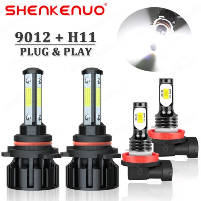 For Buick Envision 2016-2019 LED Headlight + Fog Light 6000K Bulb Combo 9012 H11 - Image 1 of 4