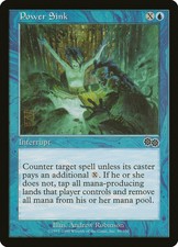 MTG - Power Sink - Urza's Saga - X1 - (LP) - FREE SHIPPING