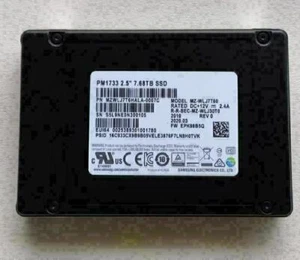 Samsung 7.68TB U.2 PCIE 4.0X4 SSD 2.5" NVME MZ-WLJ7T60 PM1733 MZWLJ7T6HALA-0007C - Picture 1 of 5