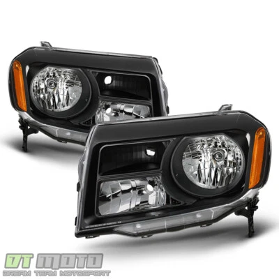 Faros delanteros negros izquierda+derecha para Honda Pilot SUV 2012 2013 2014 2015 Foto 1 de 4
