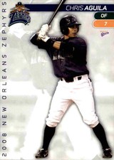 2008 New Orleans Zephyrs Multi-Ad #2 Chris Aguila Reno Nevada NV Baseball Card