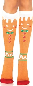 Damen Weihnachten Urlaub Lebkuchen Freizeit Kniehohe Socken - Bild 1 von 1