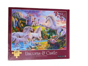Einhörner & Schloss von Image World 1000 Teile Puzzle Willow Creek Brandneu - Bild 1 von 5