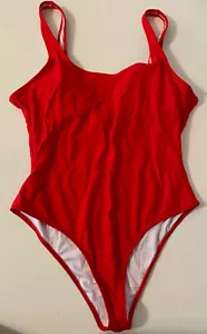 NEW One Piece Classic Style Swimsuit Womens Size XL Red Stretch - Picture 1 of 3