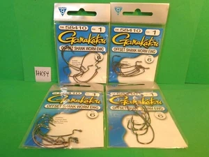 Ganchos de gusano Gamakatsu Offset Vástago EWG, talla 1 #58410, 4 paquetes, 24 ganchos (Nuevo) - Imagen 1 de 8