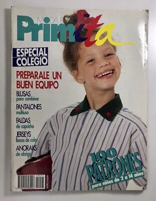 Vintage Sewing Pattern Magazine Moda Patrones Primita 8/1989 Age 2-14  - Image 1 of 4