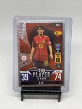 2022 Topps Match Attax 101 UEFA Nations League Young Player To Watch Gavi YP 1