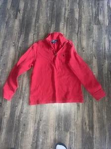 POLO RALPH LAUREN RED PONY HALF ZIP SWEATER PULLOVER Small - Picture 1 of 7