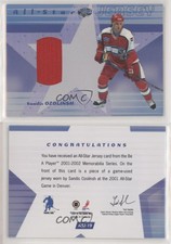 2001-02 ITG Be A Player Memorabilia All-Star Jersey /98 Sandis Ozolinsh #ASJ-19