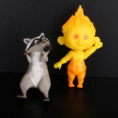 Disney Pixar Increíbles 2 Fire Jack-Jack y Mapache Figura Muñecas Foto 1 de 4