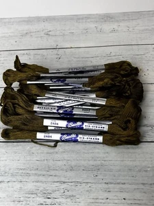 32 Skeins of Bucilla Six-Strand Floss Super Mercerized #2484 Olive Green NOS - Picture 1 of 7