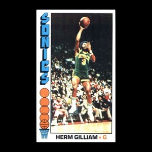 Herm Gilliam 1976-77 Topps Seattle Supersonics #87 Great Vintage!
