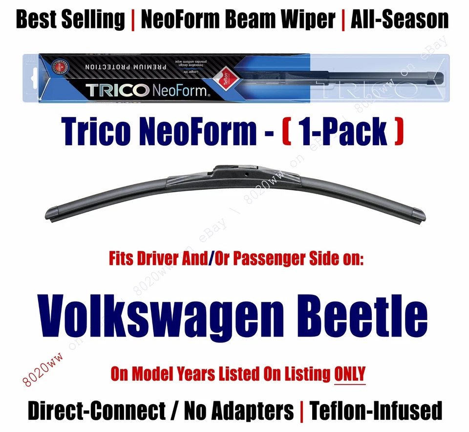 Qty 1 Super Premium NeoForm Wiper Blade 适合 1998 - 2010 年大众甲壳虫 16210 — 第 1/1 张图片