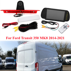 7" Mirror Monitor Rear Brake Light Reverse Camera For Ford Transit 350 MK8 14-21