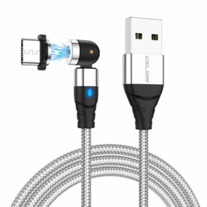 180+360° Magnetic Charging Type-C Micro USB Charger Data Cable For iOS Android - Picture 1 of 30