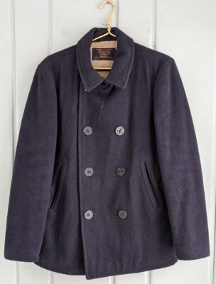 J Crew Mens Small Coat Jacket Bayswater Peacoat Wool Thinsulate Stadium Cloth S - Image 1 of 4
