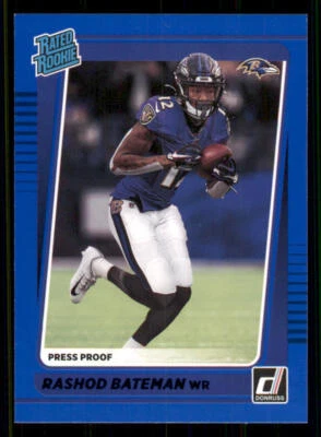 2021 Donruss Press Proof Blue #265 Rashod Bateman RR - Image 1 of 2
