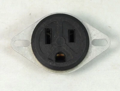 1 enchufe de toma de panel de chasis de alimentación de CA hembra amphenol vintage nuevo de colección Foto 1 de 2