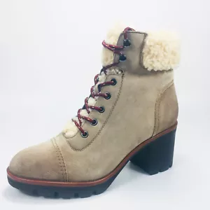 Natualizer Womens Leather Waterproof Lace Up Winter Ankle Boots Taupe SZ 10 NEW - Picture 1 of 9
