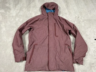 Under Armour Jacket Mens Large Burgundy Snap Zip Mountain MTN Hood Coat L - Image 1 of 4