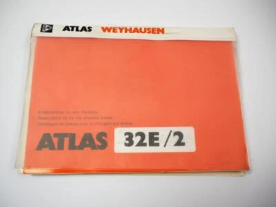 Atlas 32E/2 Radlader Ersatzteilliste Spare Parts List Catalogue pieces 2001 - Bild 1 von 3
