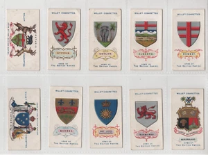 WD & HO WILLS , ARMS OF THE BRITISH EMPIRE, BLACK BACK, 1910, 50/50, G-VG - Picture 1 of 10