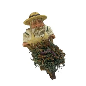 David Frykman ‘The Gardner’ Sculpture Figure Pushing Wheelbarrow 1995 Santa - Picture 1 of 18