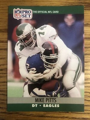 Mike Pitts 1990 Pro Set Eagles #611  *B544* - Image 1 of 2