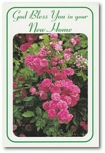 Hermosa Rosa NUEVA Tarjeta de HOGAR con Texto Bíblico - Génesis 28:15 - EB8790 - Imagen 1 de 1