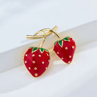  Alloy Strawberry Brooch Women's Clothes Hat Pin for Fitted Hats