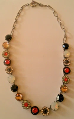 MARIANA Jewelry Gorgeous Necklace with Black White Coral Crystals - Image 1 of 4