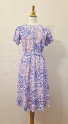 KENWALL Vintage Printed Dress Size 8 GUC - image 1 of 4