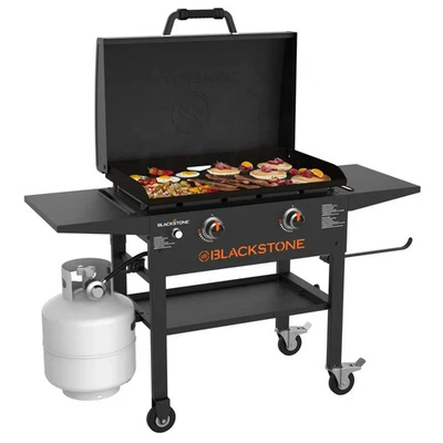 Blackstone 2-Burner 28” Propane Griddle with Hood and Omnivore Griddle Plate - Image 1 of 4