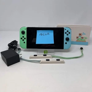 Nintendo Switch v2 Video Game Console HAC-001 Animal Crossing Edition - Picture 1 of 6