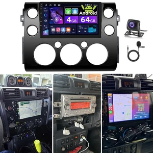 4G+64G Android 15.0 Carplay Car Stereo GPS Radio For Toyota Fj Cruiser 2007-2013 - Foto 1 di 14