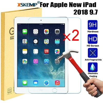 2Pcs For Apple iPad 5th 6th Premium 9H Tempered Glass HD Film Screen Protector - Image 1 of 4