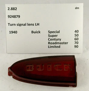1940 Buick Special Super Roadmaster NEW LH signal lens 924879 - Picture 1 of 3