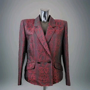 Vintage 80s PRODOTTO SARTORIALE Blazer Donna Damasco Doppio Petto MIROGLIO it 44 - Imagen 1 de 9