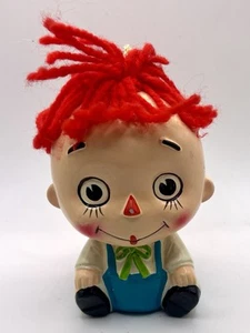 Raggedy Andy Coin Bank - VINTAGE RETRO RARE - Imagen 1 de 9