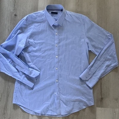 Zachary Prell blue Striped king Sleeve Button Down Shirt Luxury size L - Image 1 of 4