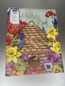 Susan Winget Lang Address Book 3 Ring Binder Flowers Beehive Colorful - Picture 1 of 6