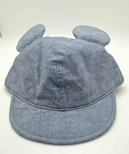 Baby Gap Disney 12-24 Months Blue Denim Baseball Cap Mickey Mouse Ears Unisex - Picture 1 of 8