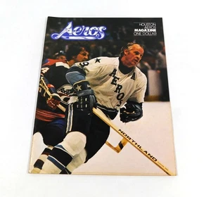 1975-76 Whalers vs Houston Aeros WHA Hockey Program Gordie Mark Marty Howe - Picture 1 of 2
