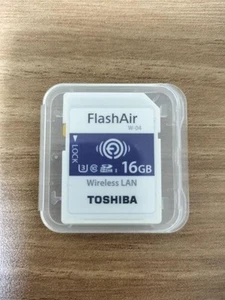 Toshiba Flash Air W-04 16GB Wireless LAN SDHC Memory Card W04016C SDXC Class 10 - Picture 1 of 3
